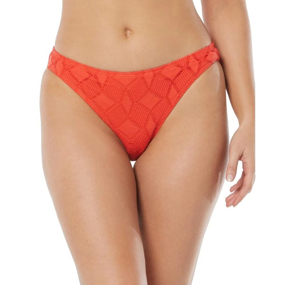 Vince Camuto Women's Crochet Hipster Bikini Bottom Swim Size XS Tangerine NWOT